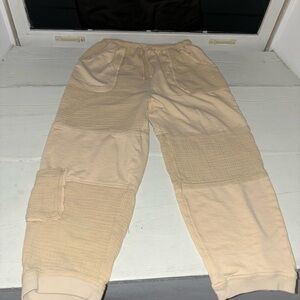 Urban Outfitters Beige Patchwork Jogger Pants